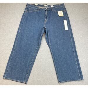 Levis Jeans Women 22 (W36) Blue Cotton Blend Stretch Mid-Rise Wide Leg NWT